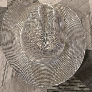 Silver Metallic Cowboy Hat UPF 50+